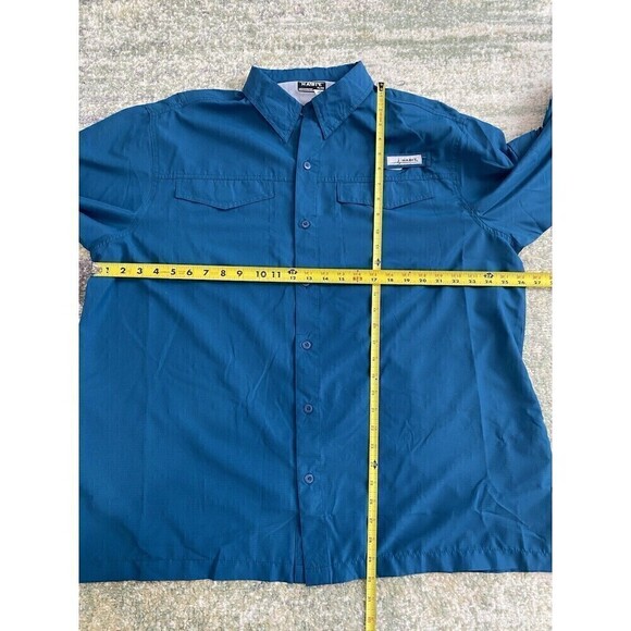 Habit Shirt SET (2) Mens Blue XL Short & Long Sleeve Button Up Pocket Breathable - Picture 14 of 15